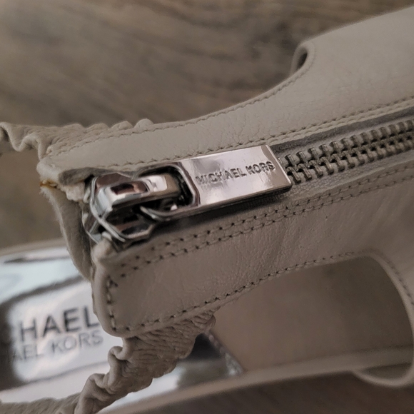 Michael Kors Cream Wedge Sandals - Picture 10 of 10